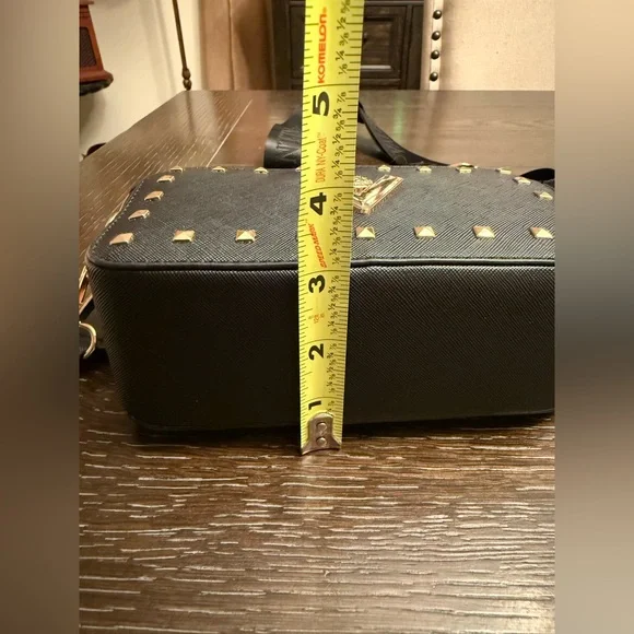 Valentino Orlandi Black and Gold Studded Crossbody Bag - Picture 5 of 13